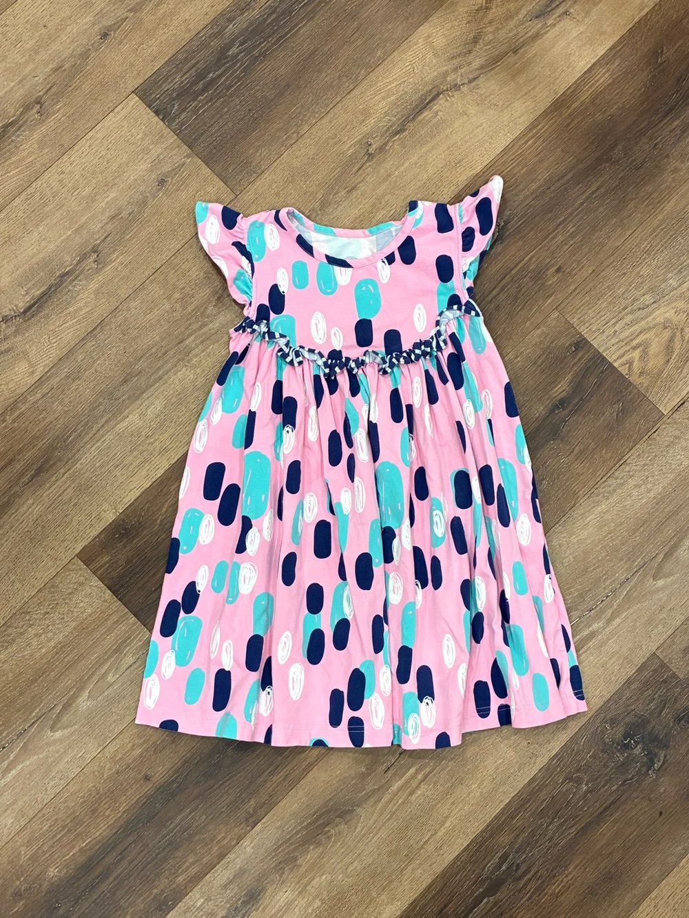 Kelly Kids Pink Polkadot Summer Cotton Dress Abstract Capsule Twirl 6/7 Girl